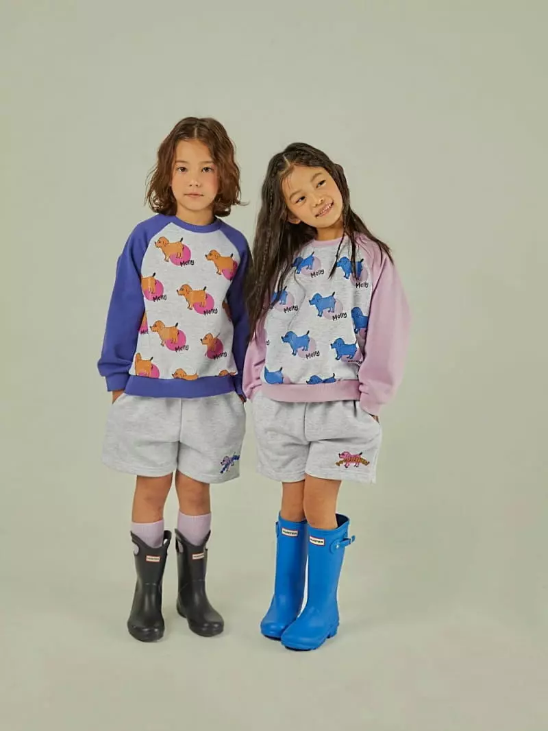 Mollybin - Korean Children Fashion - #todddlerfashion - Dog Raglan Sweatshirt - 2