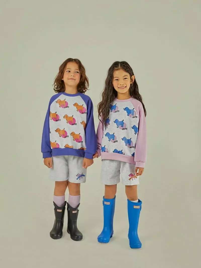 Mollybin - Korean Children Fashion - #toddlerclothing - Dog Raglan Sweatshirt - 3
