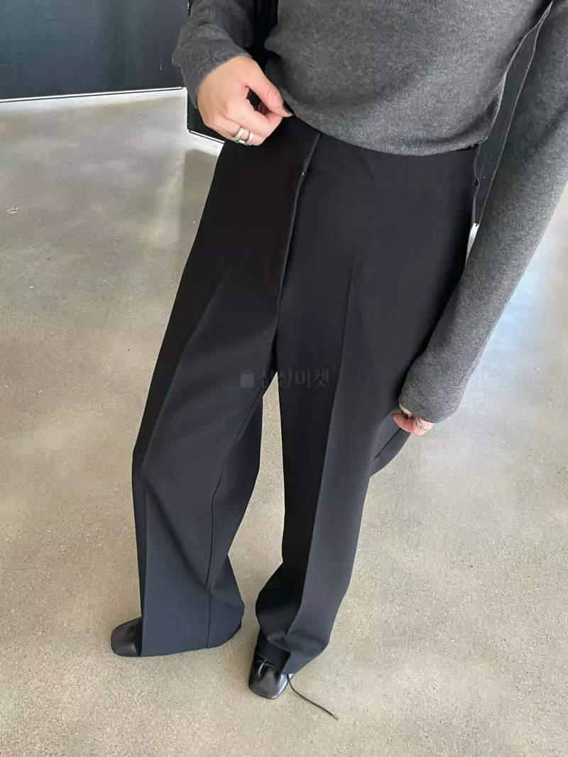 Moment - Korean Women Fashion - #momslook - Cover Slit Pants - 3