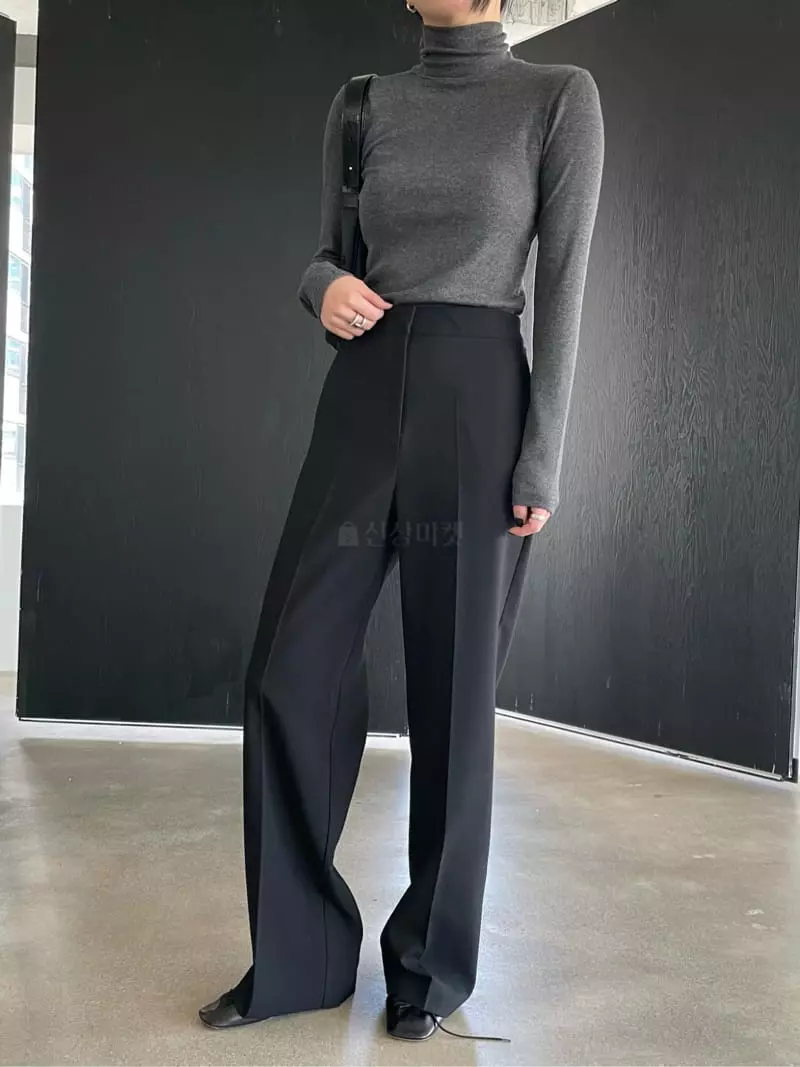 Moment - Korean Women Fashion - #momslook - Cover Slit Pants - 5