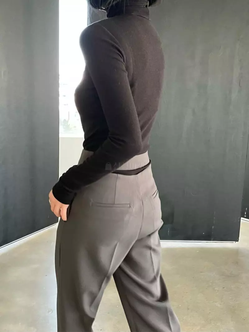Moment - Korean Women Fashion - #momslook - Cover Slit Pants - 7