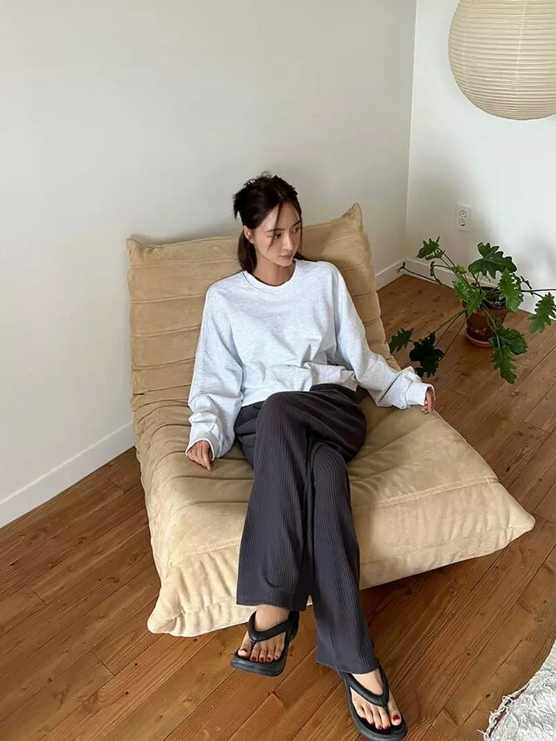Moment - Korean Women Fashion - #momslook - Forming Rib Pants - 3