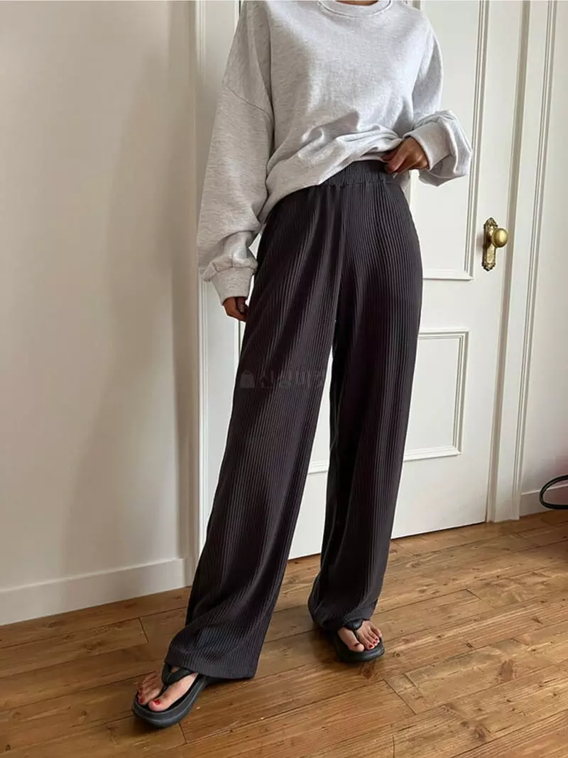 Moment - Korean Women Fashion - #momslook - Forming Rib Pants - 9