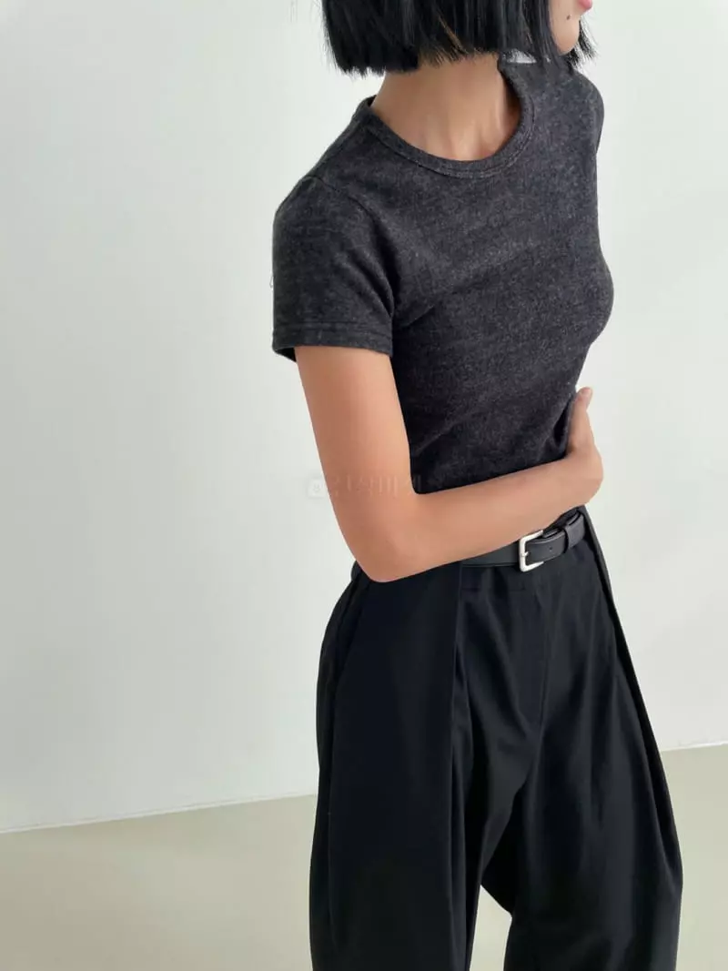 Moment - Korean Women Fashion - #momslook - Warm Crop Tee - 9