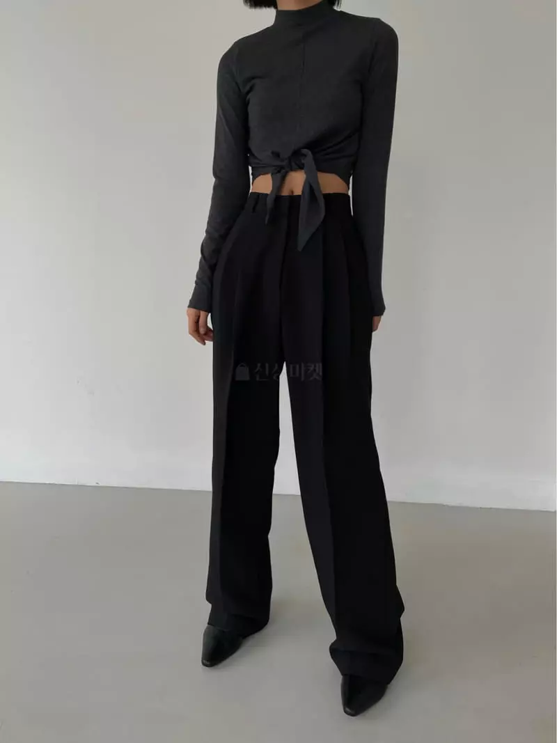 Moment - Korean Women Fashion - #momslook - Sig Twist Tee - 2
