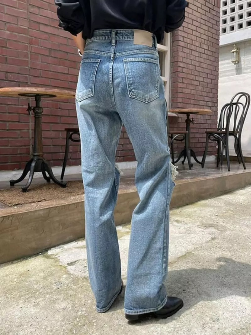 Moment - Korean Women Fashion - #momslook - Brush Jeans