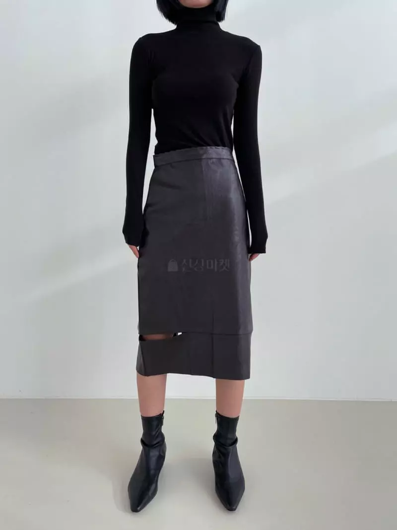 Moment - Korean Women Fashion - #momslook - Drop Slit Skirt