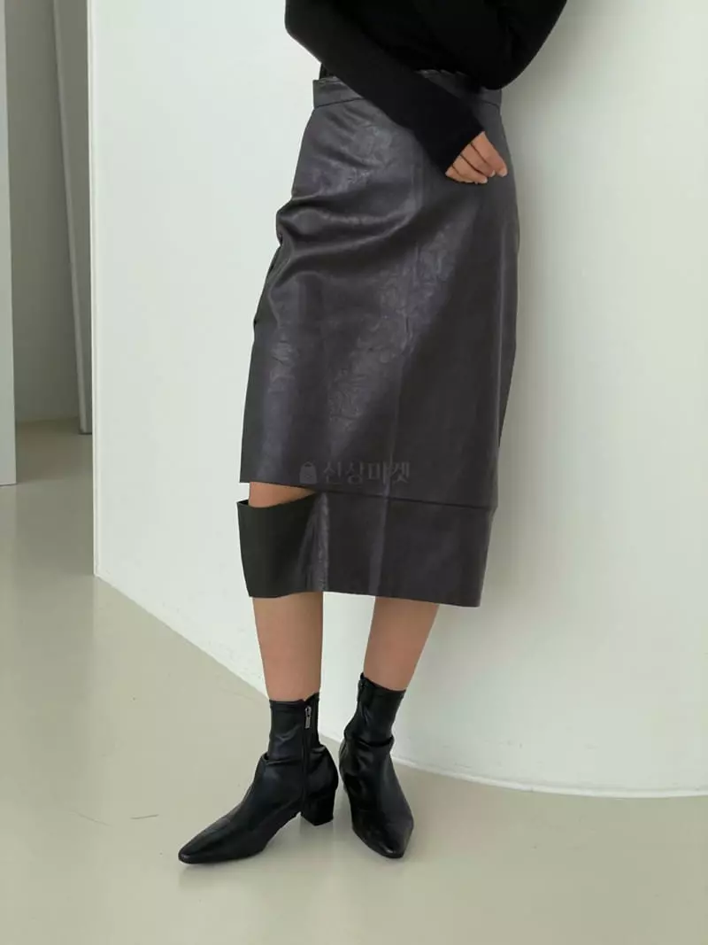 Moment - Korean Women Fashion - #momslook - Drop Slit Skirt - 3