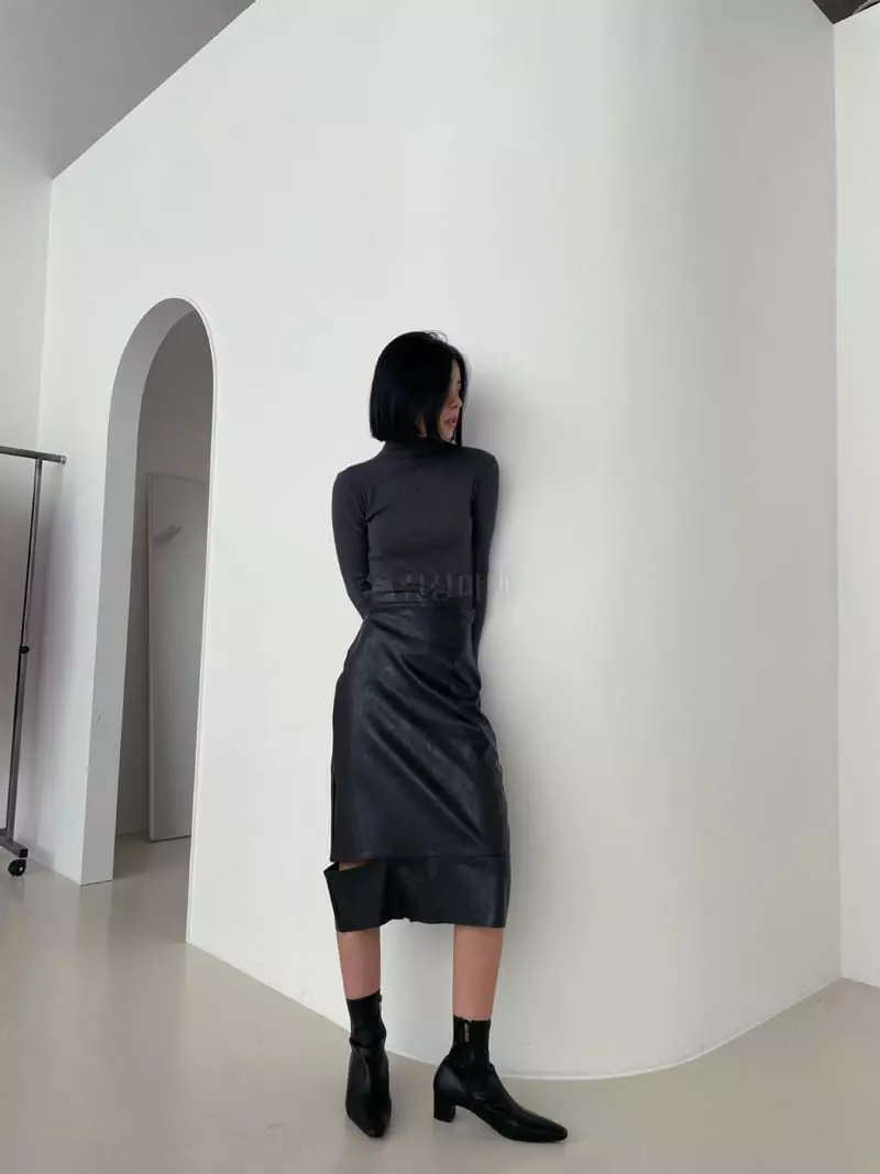 Moment - Korean Women Fashion - #momslook - Drop Slit Skirt - 7