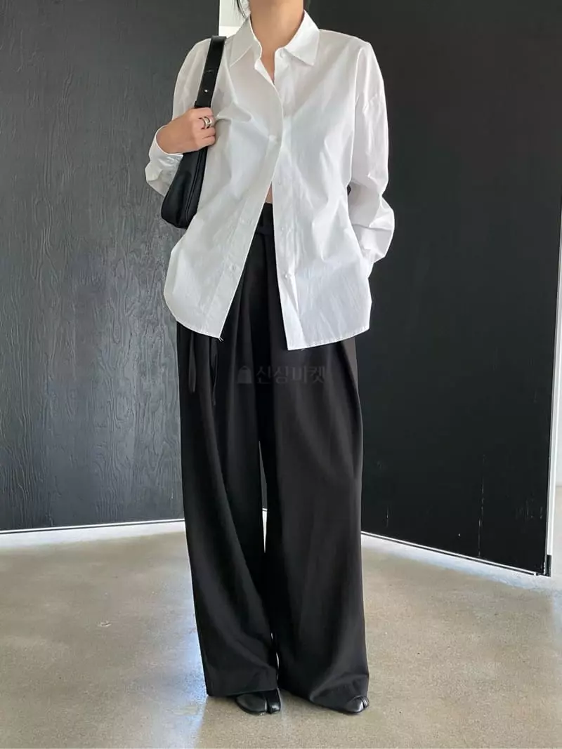Moment - Korean Women Fashion - #pursuepretty - Catch Slit Shirt - 2