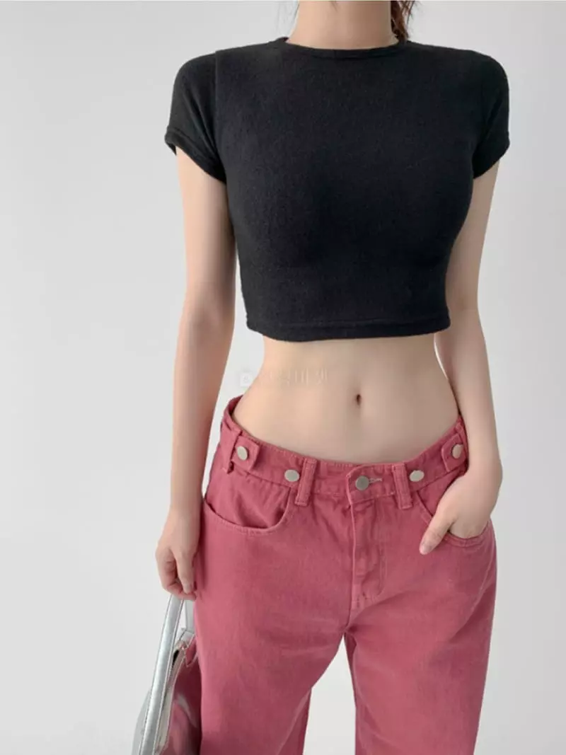 Moment - Korean Women Fashion - #romanticstyle - Warm Crop Tee