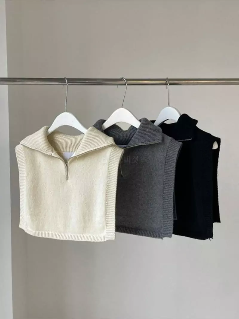 Moment - Korean Women Fashion - #shopsmall - Turtle Vest Knit Tee - 7