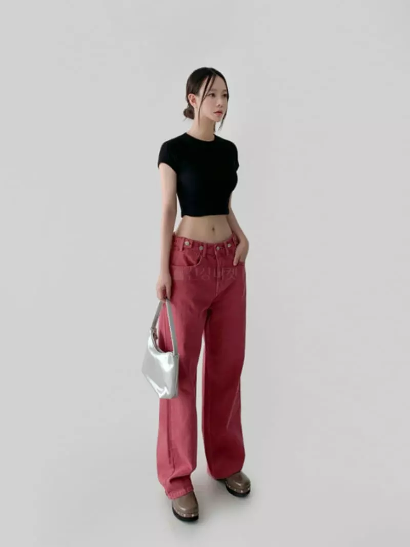 Moment - Korean Women Fashion - #thatsdarling - Warm Crop Tee - 4