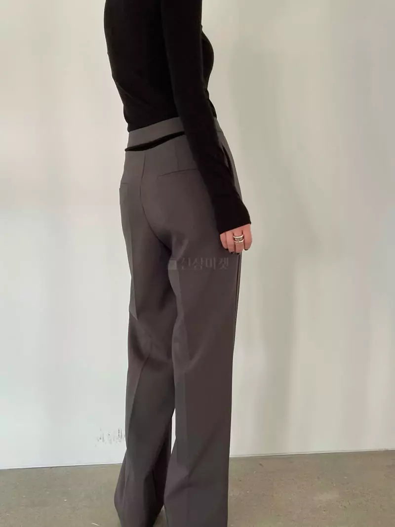 Moment - Korean Women Fashion - #womensfashion - Cover Slit Pants - 10