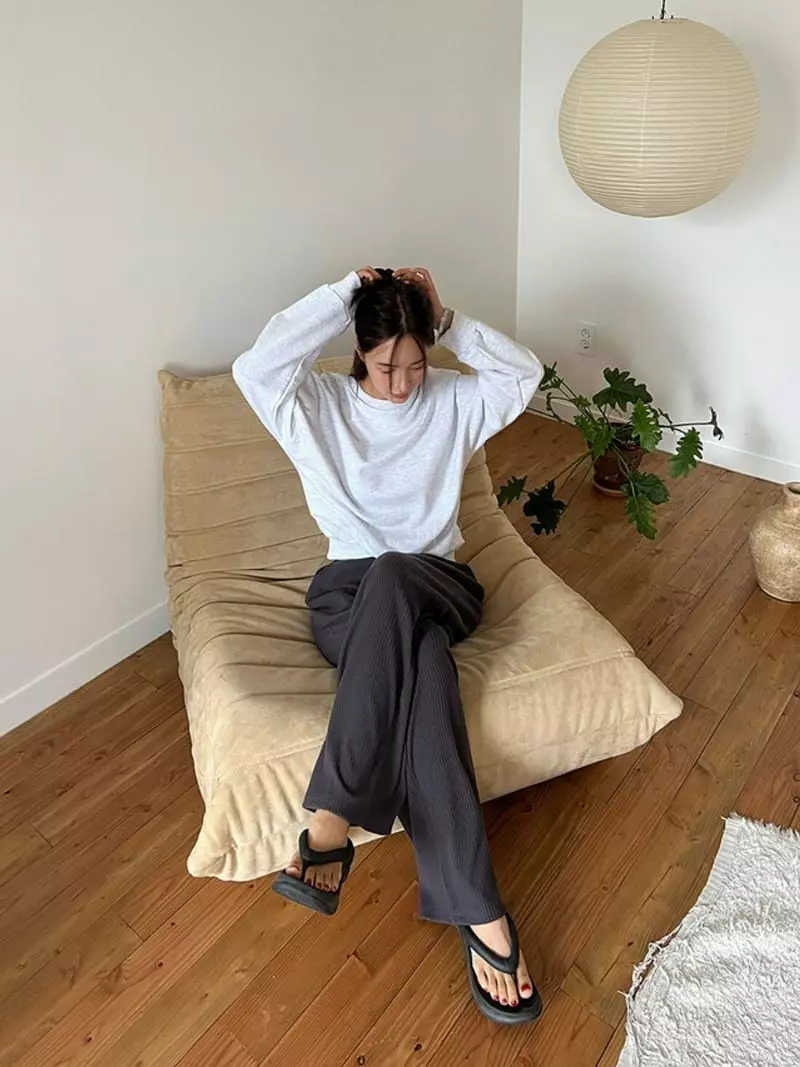 Moment - Korean Women Fashion - #momslook - Forming Rib Pants - 4
