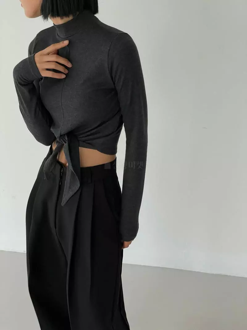 Moment - Korean Women Fashion - #womensfashion - Sig Twist Tee - 3