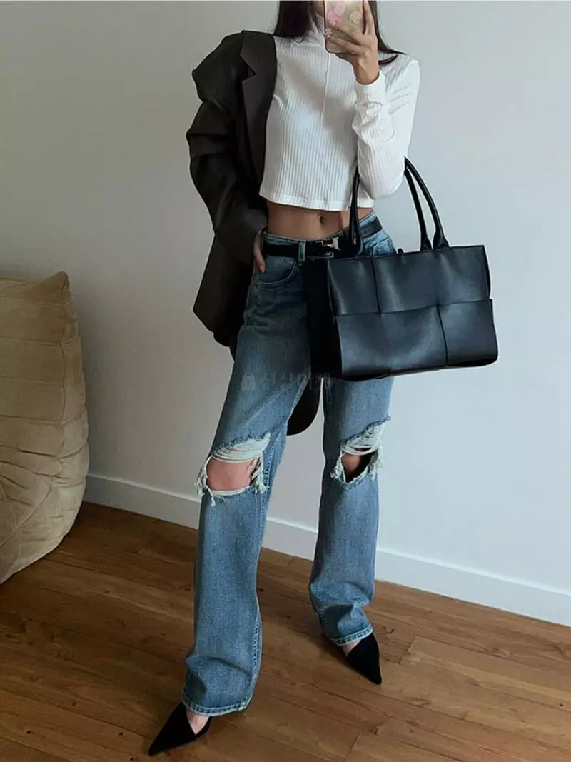 Moment - Korean Women Fashion - #womensfashion - Brush Jeans - 10