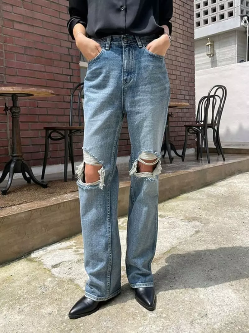 Moment - Korean Women Fashion - #womensfashion - Brush Jeans - 2