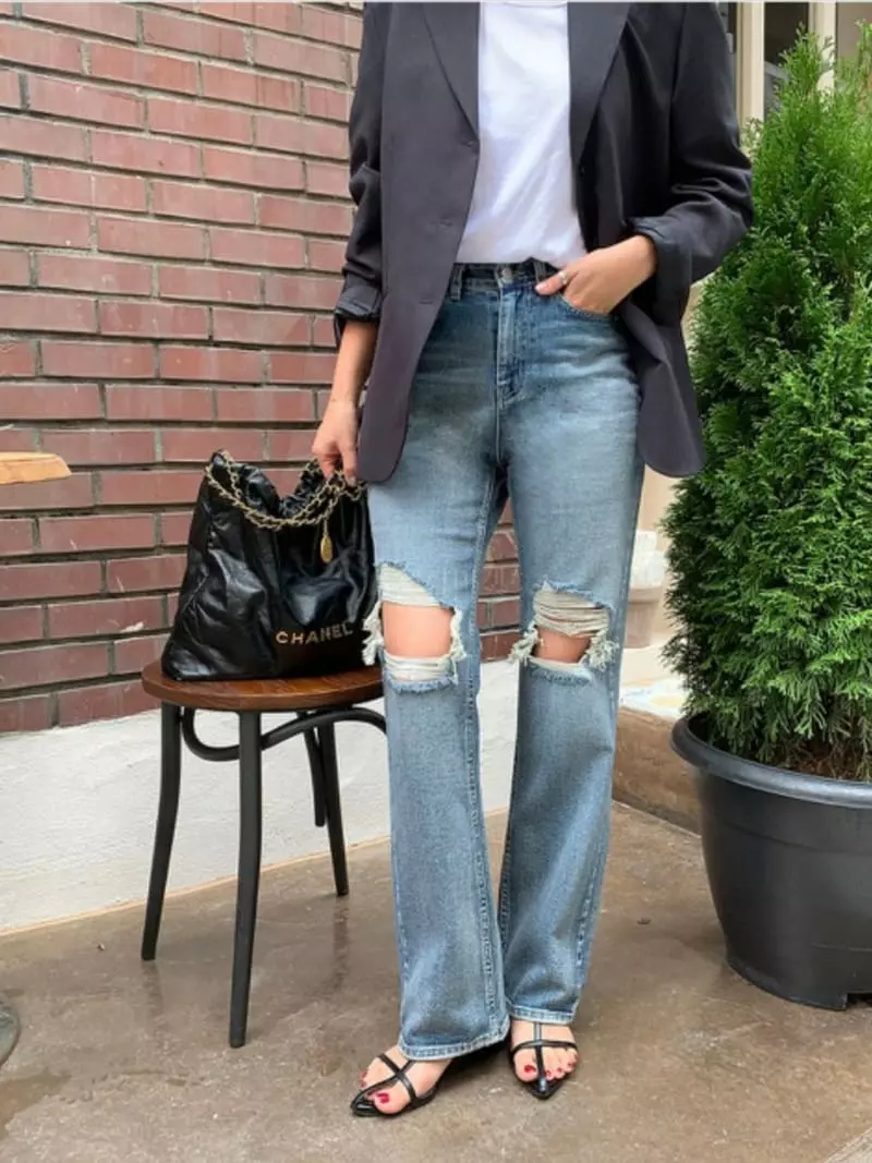 Moment - Korean Women Fashion - #womensfashion - Brush Jeans - 6