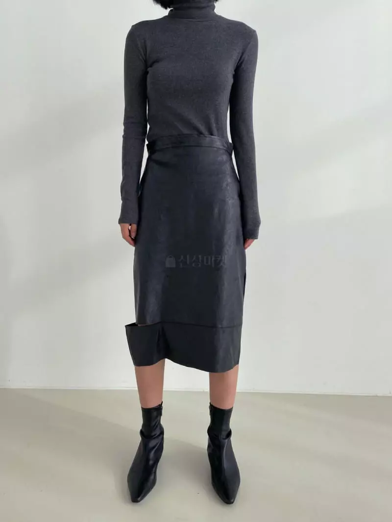Moment - Korean Women Fashion - #momslook - Drop Slit Skirt - 4