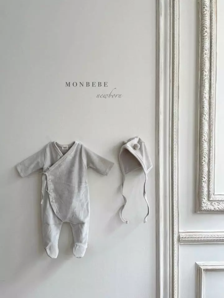 Monbebe - Korean Baby Fashion - #smilingbaby - Veloure Cozy Bodysuit - 4