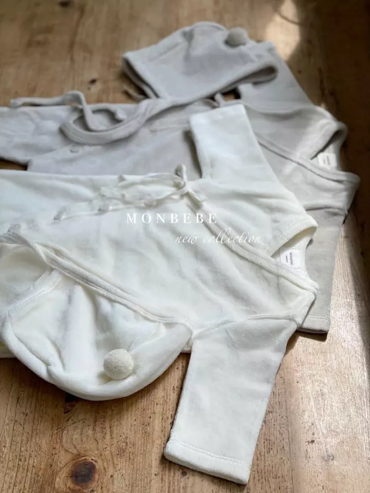 Monbebe - Korean Baby Fashion - #babyboutiqueclothing - Veloure Cozy Bodysuit - 5