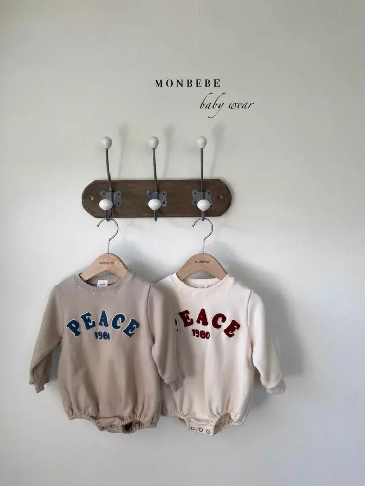 Monbebe - Korean Baby Fashion - #babyboutiqueclothing - Peace Bodysuit