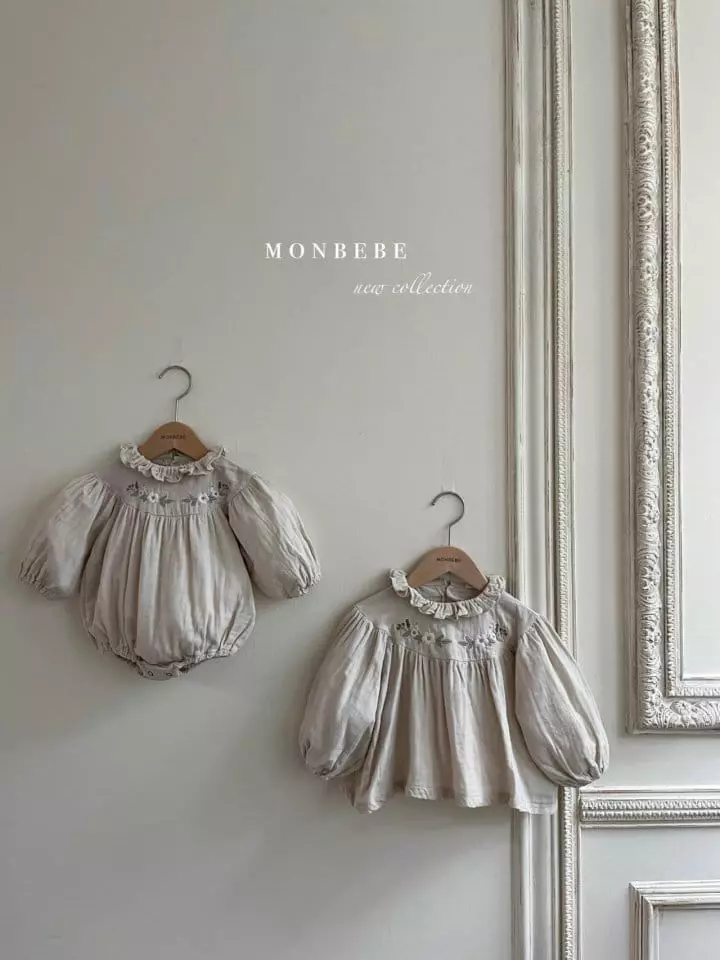 Monbebe - Korean Baby Fashion - #babyclothing - Embroidery Ellder Bodysuit - 5