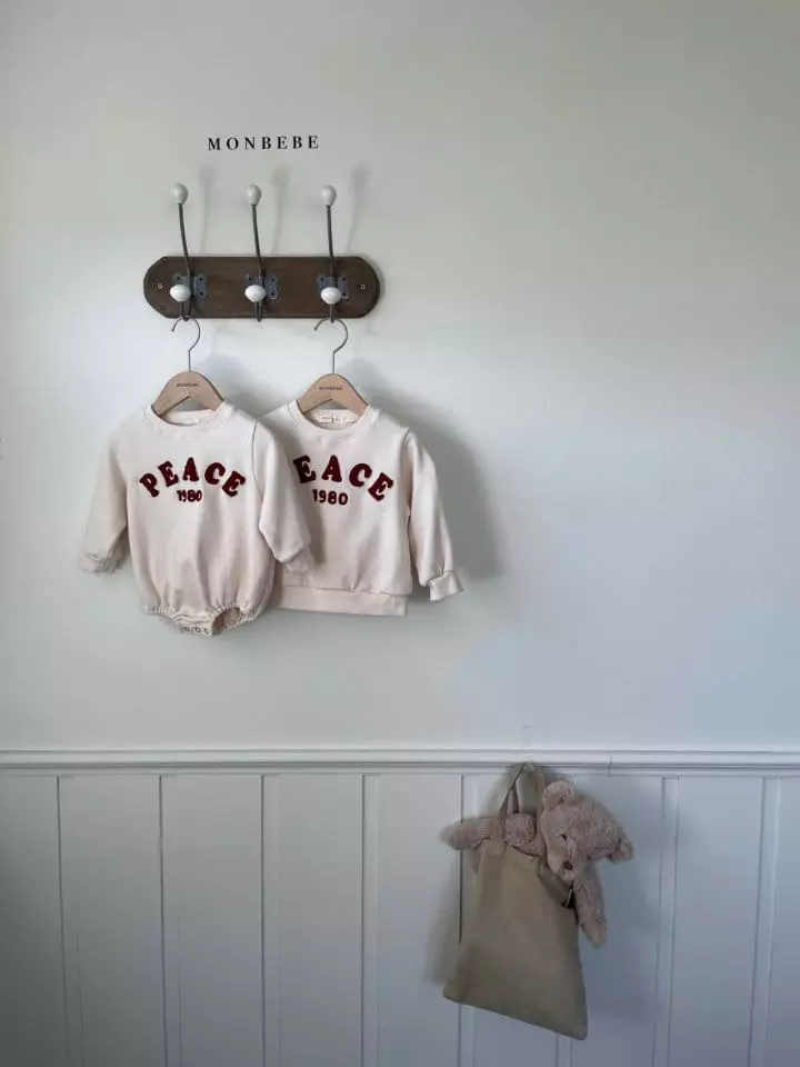 Monbebe - Korean Baby Fashion - #babyclothing - Peace Bodysuit - 2