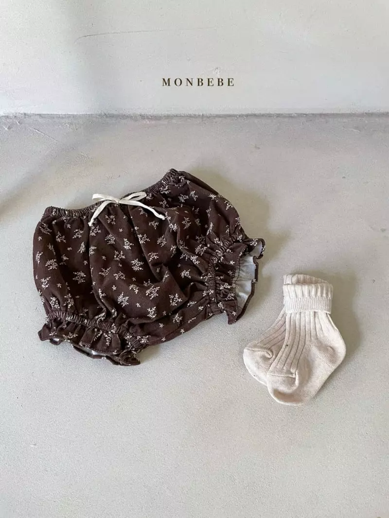 Monbebe - Korean Baby Fashion - #babyclothing - Flower Frill Bloomer