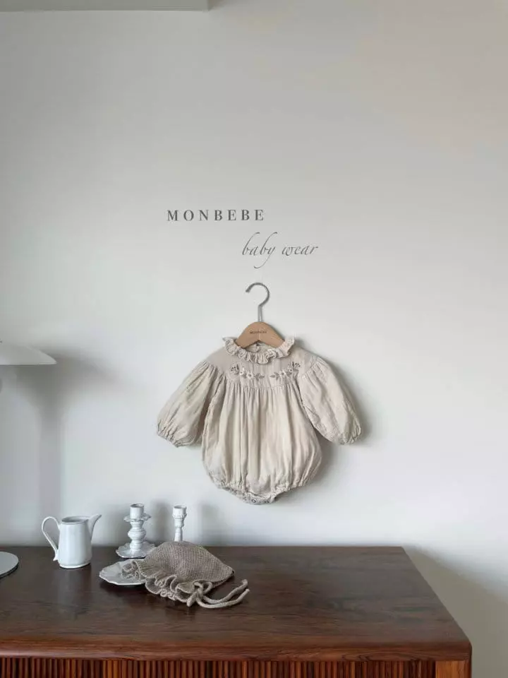 Monbebe - Korean Baby Fashion - #babyfever - Embroidery Ellder Bodysuit - 7