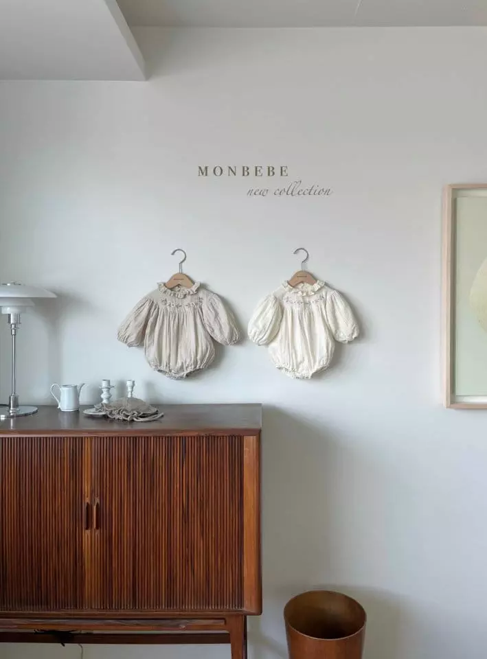 Monbebe - Korean Baby Fashion - #babygirlfashion - Embroidery Ellder Bodysuit - 8