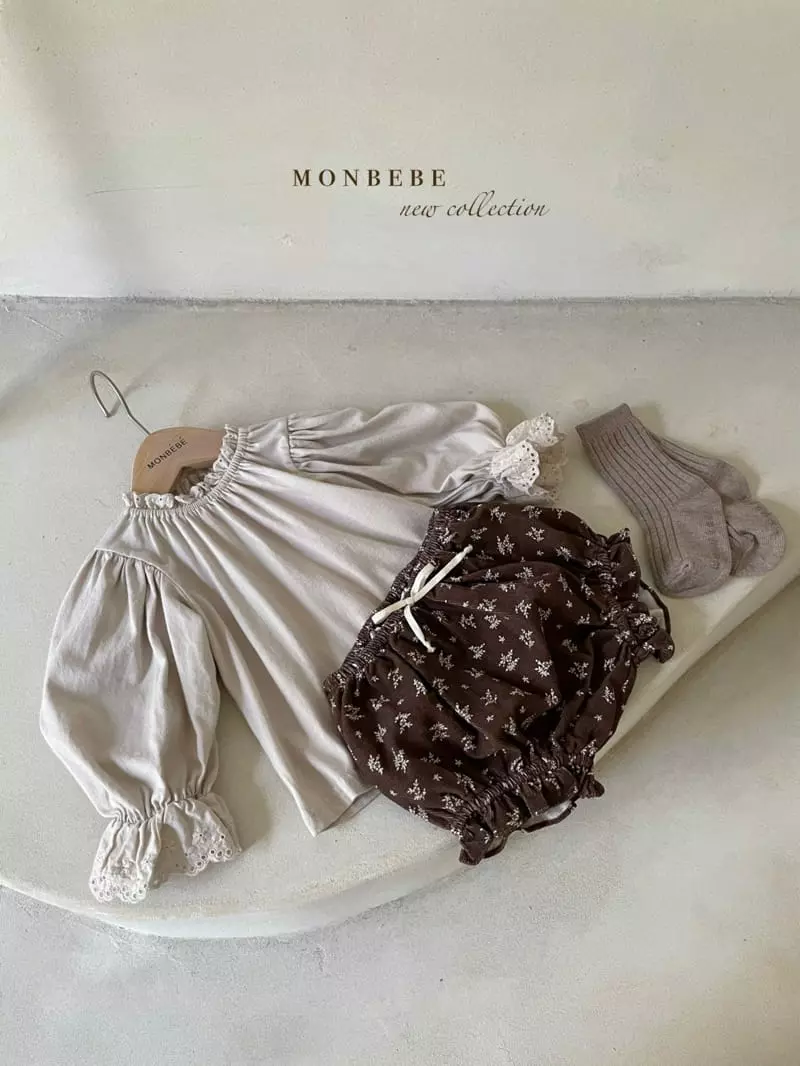 Monbebe - Korean Baby Fashion - #babyfever - Flower Frill Bloomer - 4