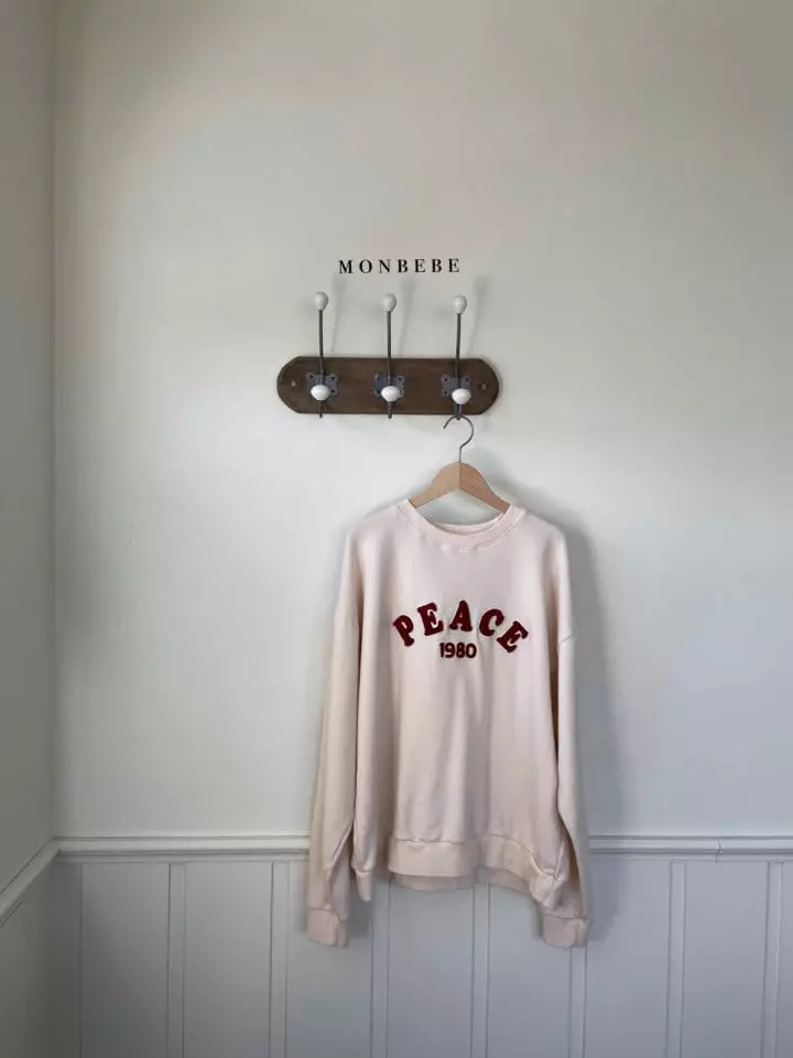 Monbebe - Korean Baby Fashion - #babygirlfashion - Mom Peace Sweatshirt - 4