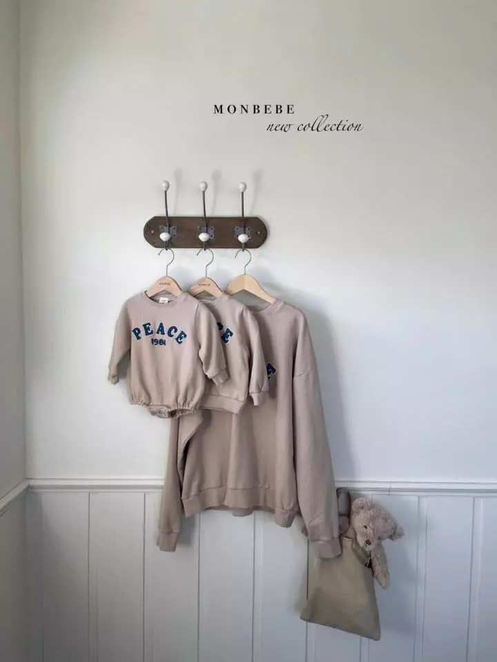 Monbebe - Korean Baby Fashion - #babyootd - Mom Peace Sweatshirt - 6