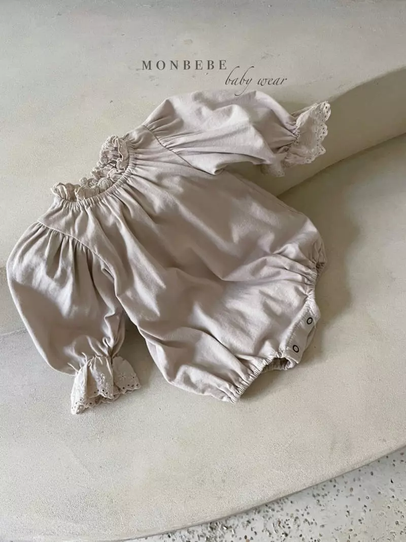 Monbebe - Korean Baby Fashion - #babyootd - Organic Lace Bodysuit - 5