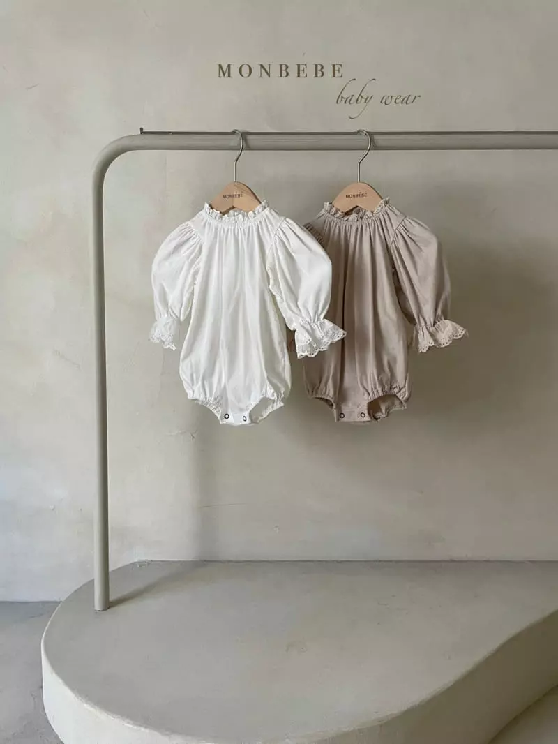 Monbebe - Korean Baby Fashion - #babywear - Organic Lace Bodysuit - 8