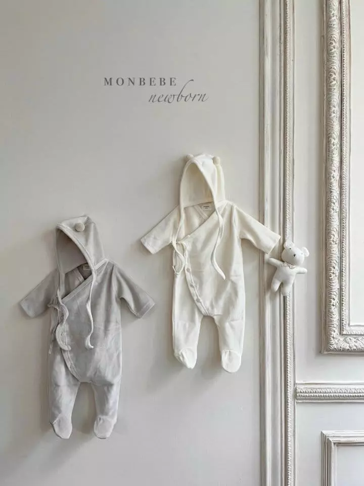 Monbebe - Korean Baby Fashion - #onlinebabyboutique - Veloure Cozy Bodysuit