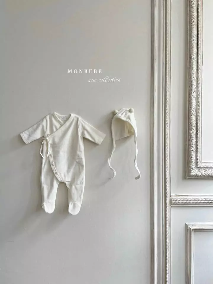 Monbebe - Korean Baby Fashion - #smilingbaby - Veloure Cozy Bodysuit - 3