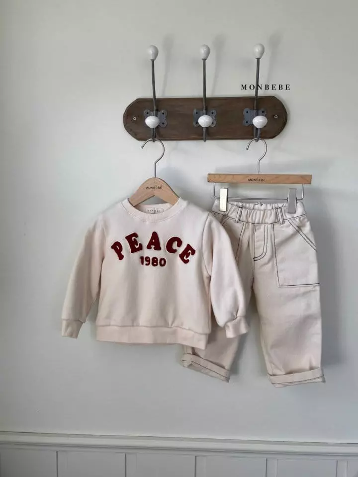 Monbebe - Korean Children Fashion - #kidzfashiontrend - Peace Sweatshirt - 7