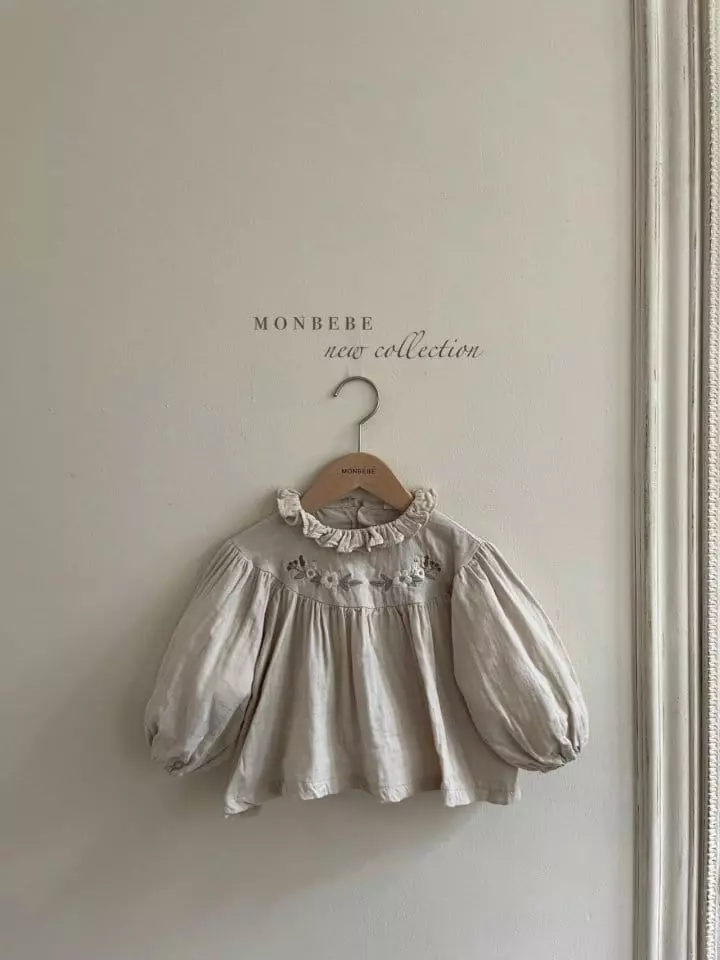 Monbebe - Korean Children Fashion - #stylishchildhood - Embrodiery Blouse - 2
