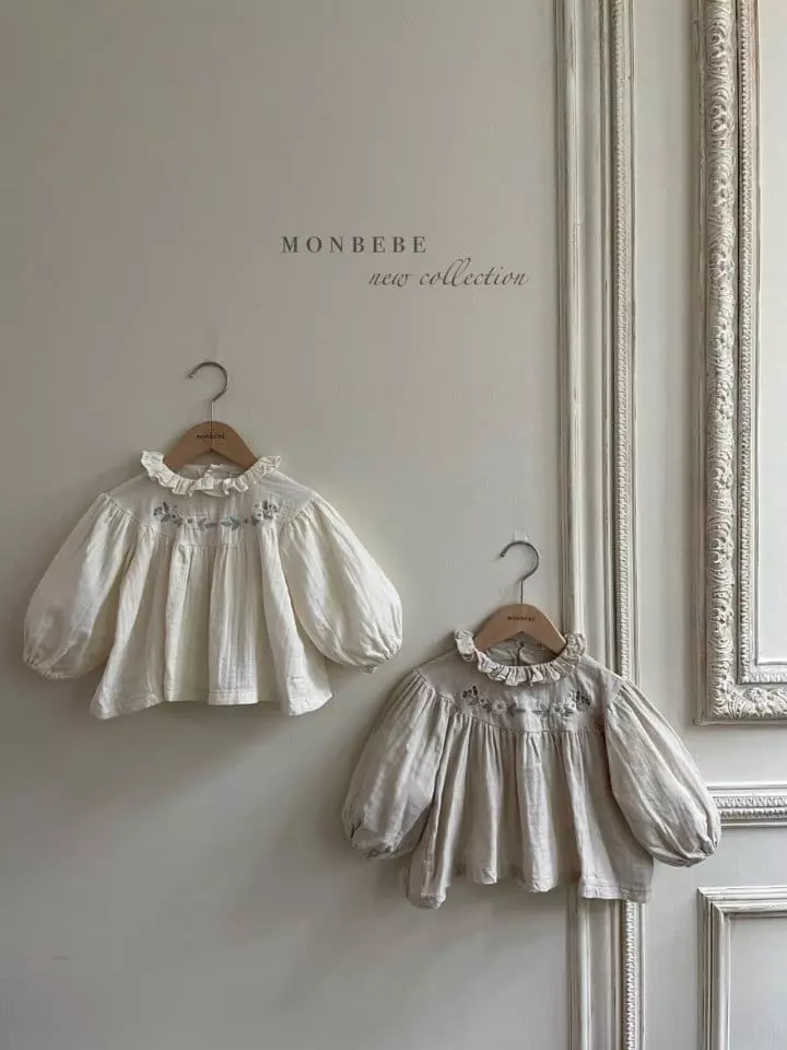Monbebe - Korean Children Fashion - #toddlerclothing - Embrodiery Blouse