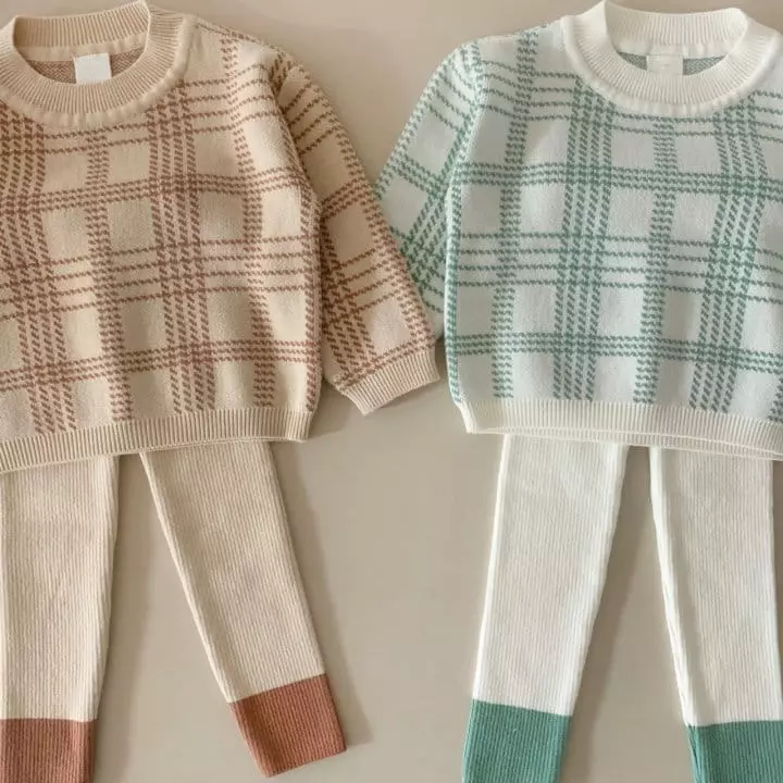 Moncher Chouchou - Korean Children Fashion - #childofig - Knit Top Bottom Set - 8