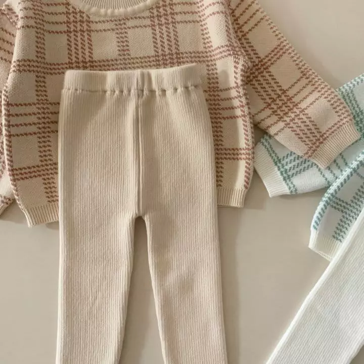 Moncher Chouchou - Korean Children Fashion - #minifashionista - Knit Top Bottom Set - 6