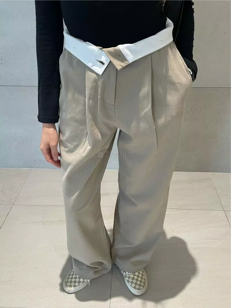 Monosenso - Korean Women Fashion - #momslook - Wrinkle Pants - 6