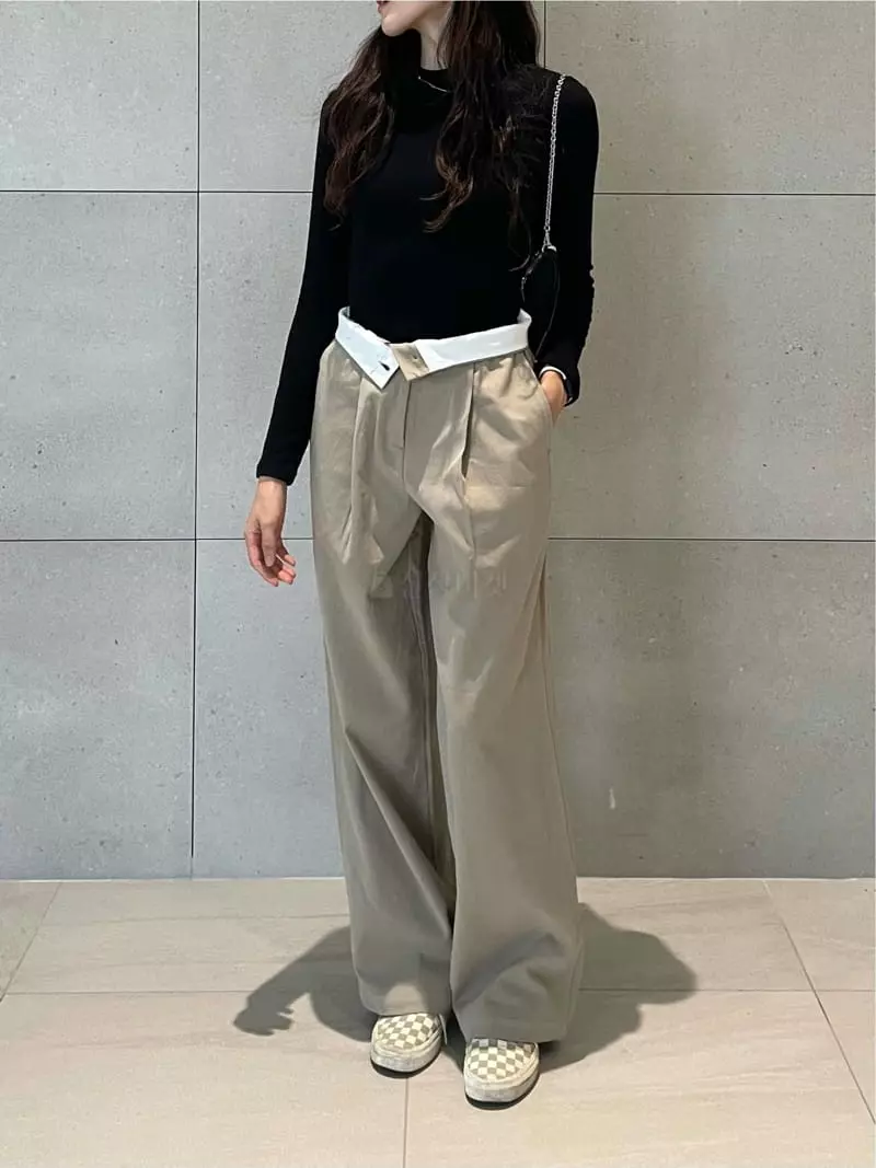 Monosenso - Korean Women Fashion - #momslook - Wrinkle Pants - 8