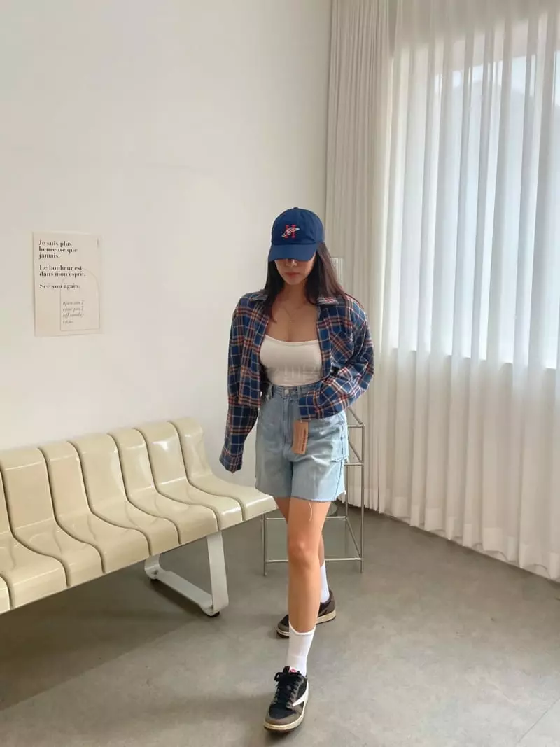 Monosenso - Korean Women Fashion - #momslook - Check Shirt - 6