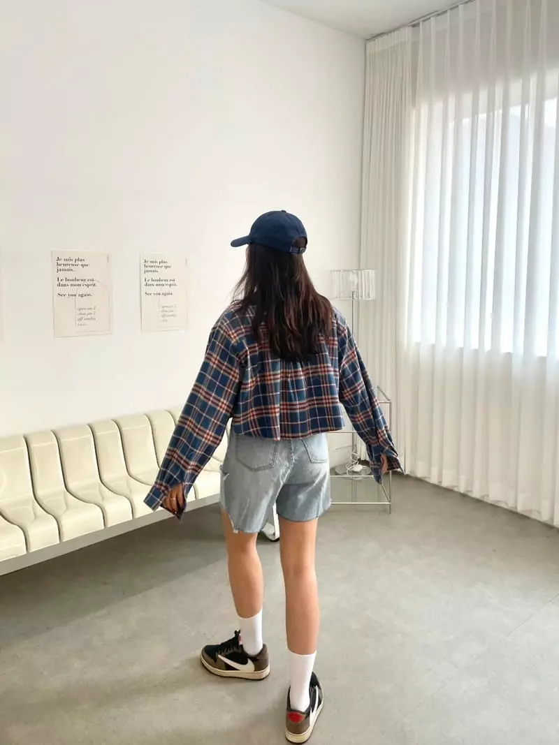 Monosenso - Korean Women Fashion - #momslook - Check Shirt - 9