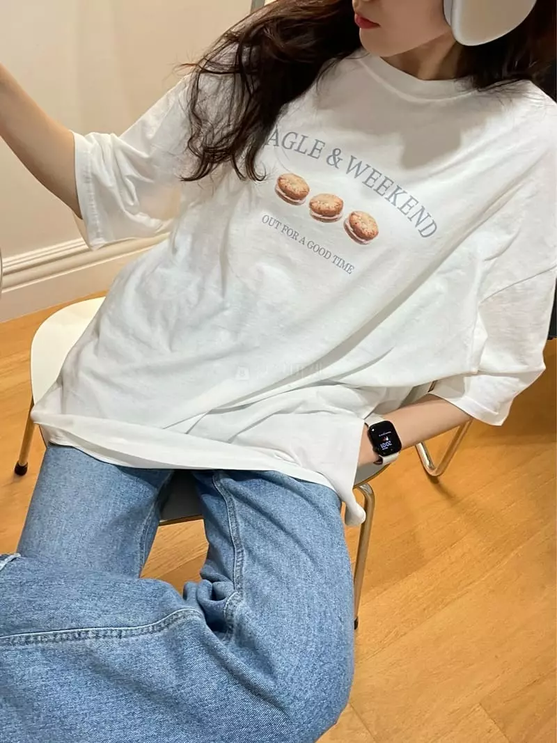 Monosenso - Korean Women Fashion - #momslook - Bagle Slit Tee