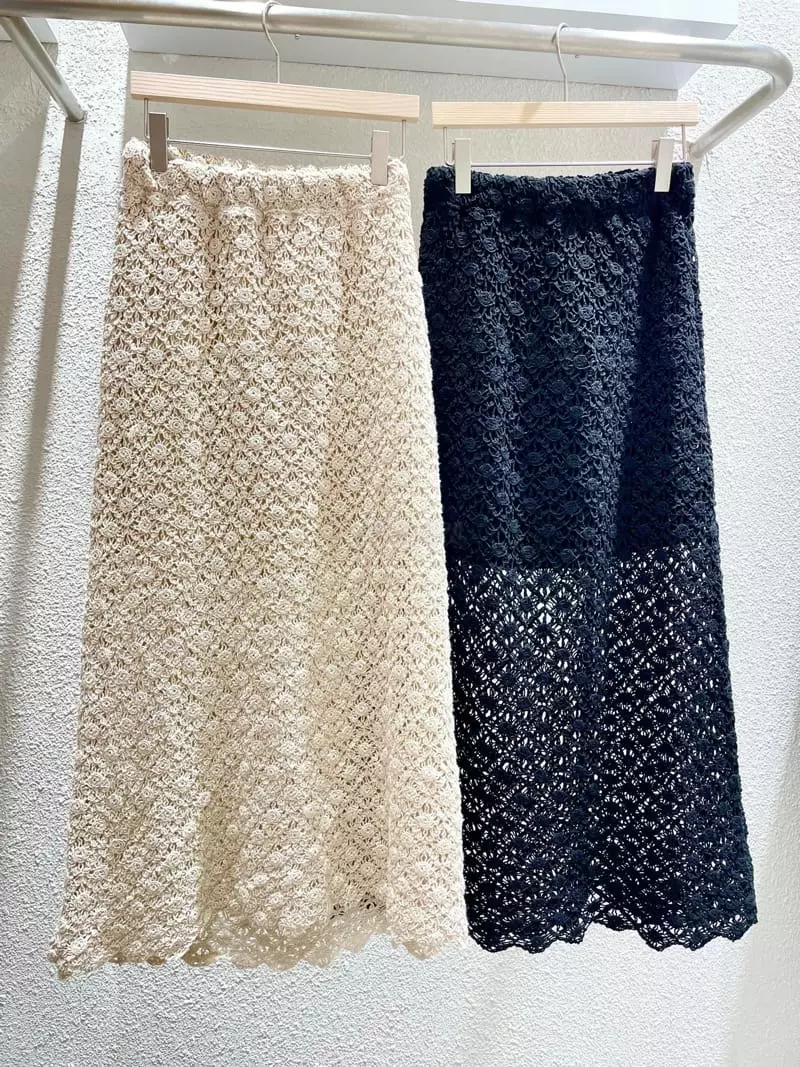 Monosenso - Korean Women Fashion - #momslook - Lace Long Skirt - 7